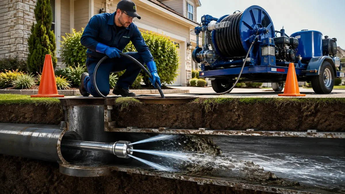 Main Sewer Line Hydro Jet Cleaning in Bell Gardens